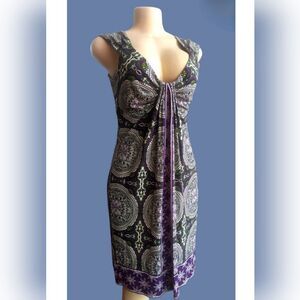 Signature London Style M Sleeveless Dress Mandala Print Vibrant 3307-W